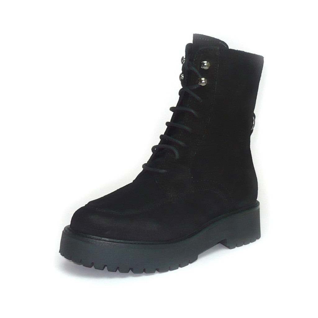 Anfibio in camoscio nero e beige Cinzia Soft