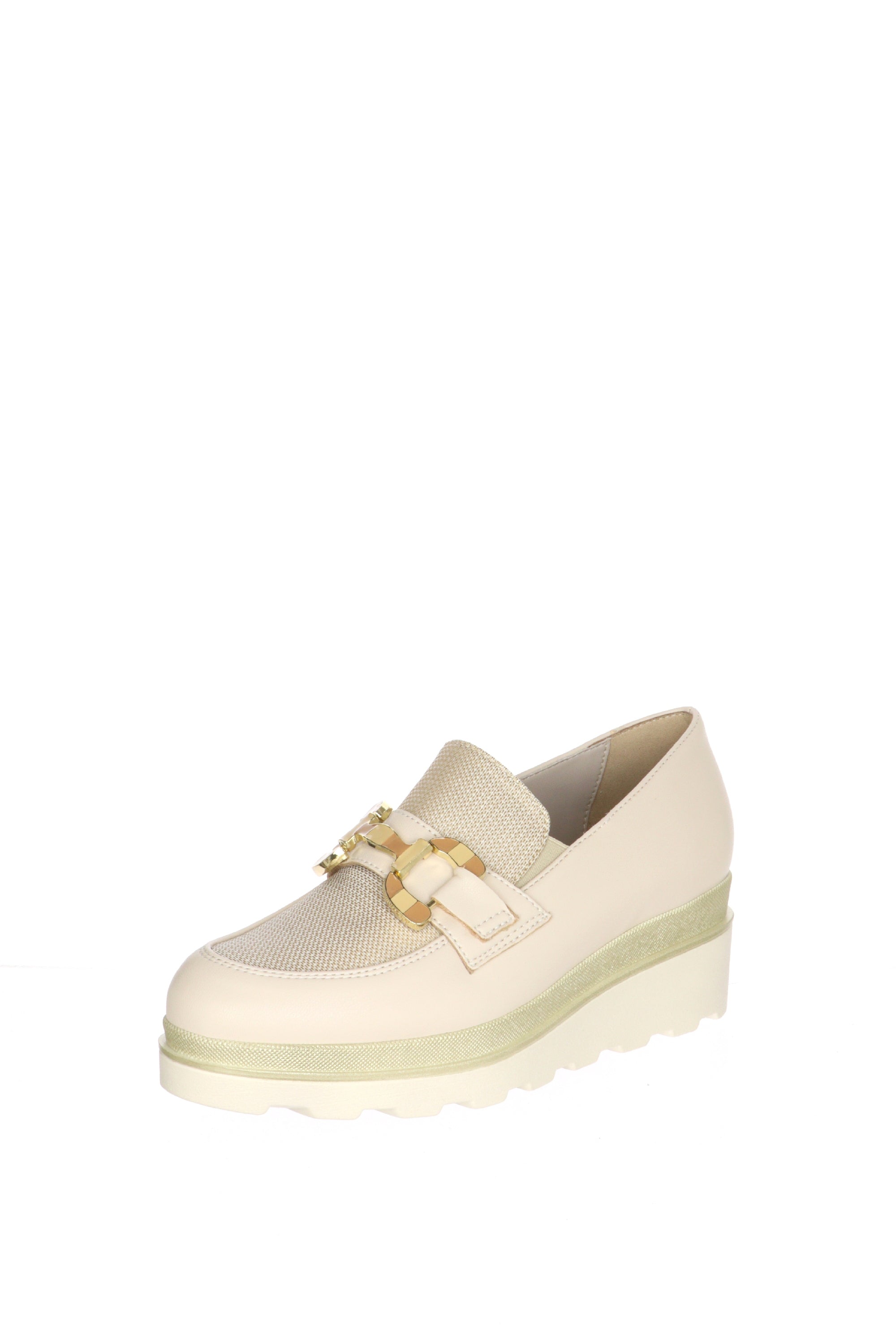 Mocassino beige o blu con accessorio Cinzia Soft