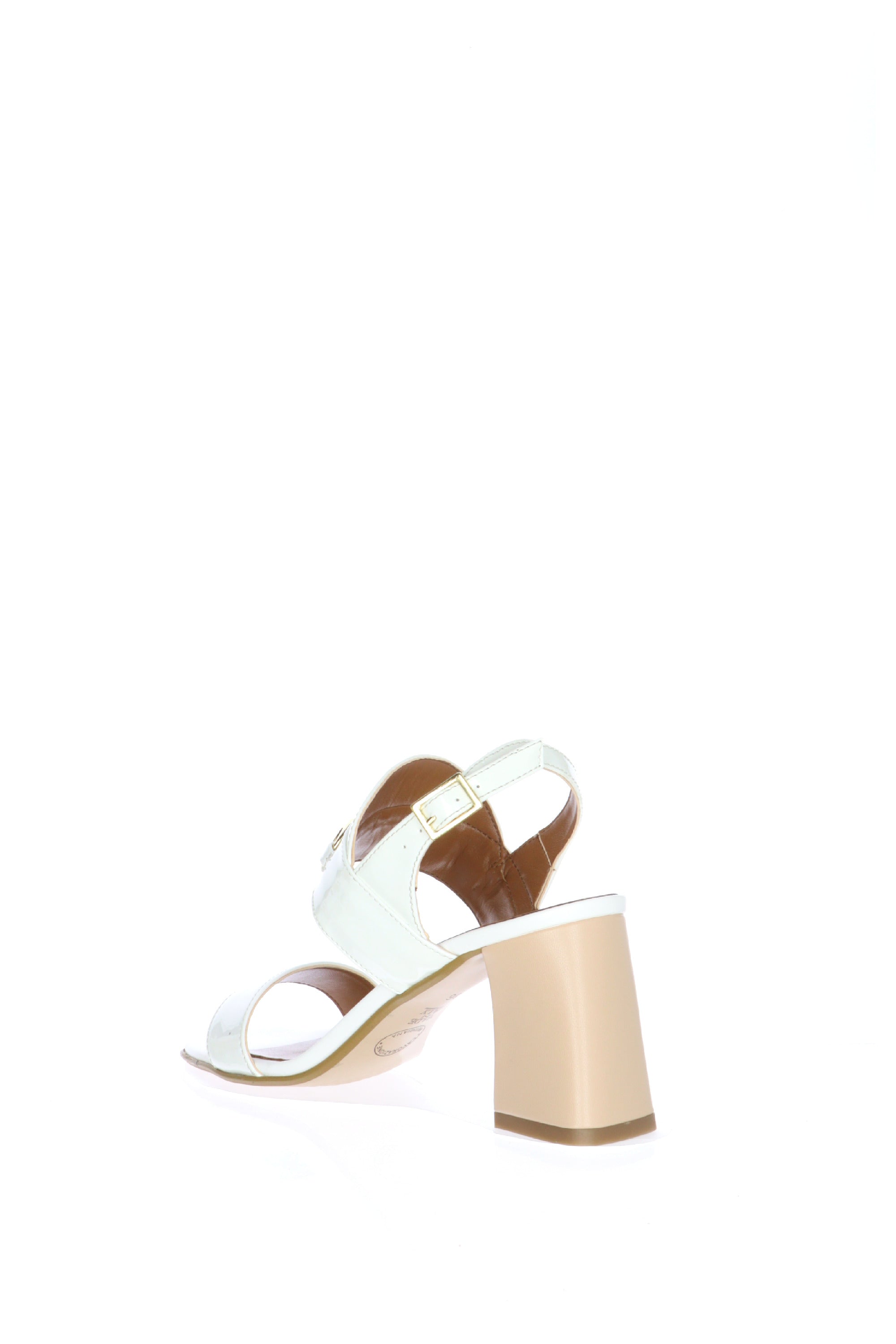 Sandalo due fasce nero o  bianco  con accessorio catena Cinzia Soft