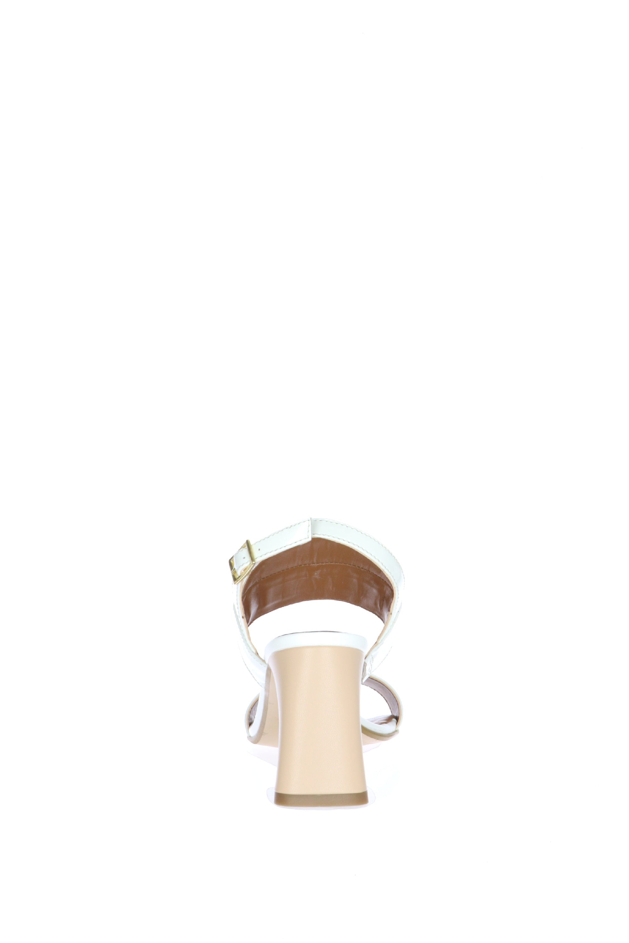 Sandalo due fasce nero o  bianco  con accessorio catena Cinzia Soft