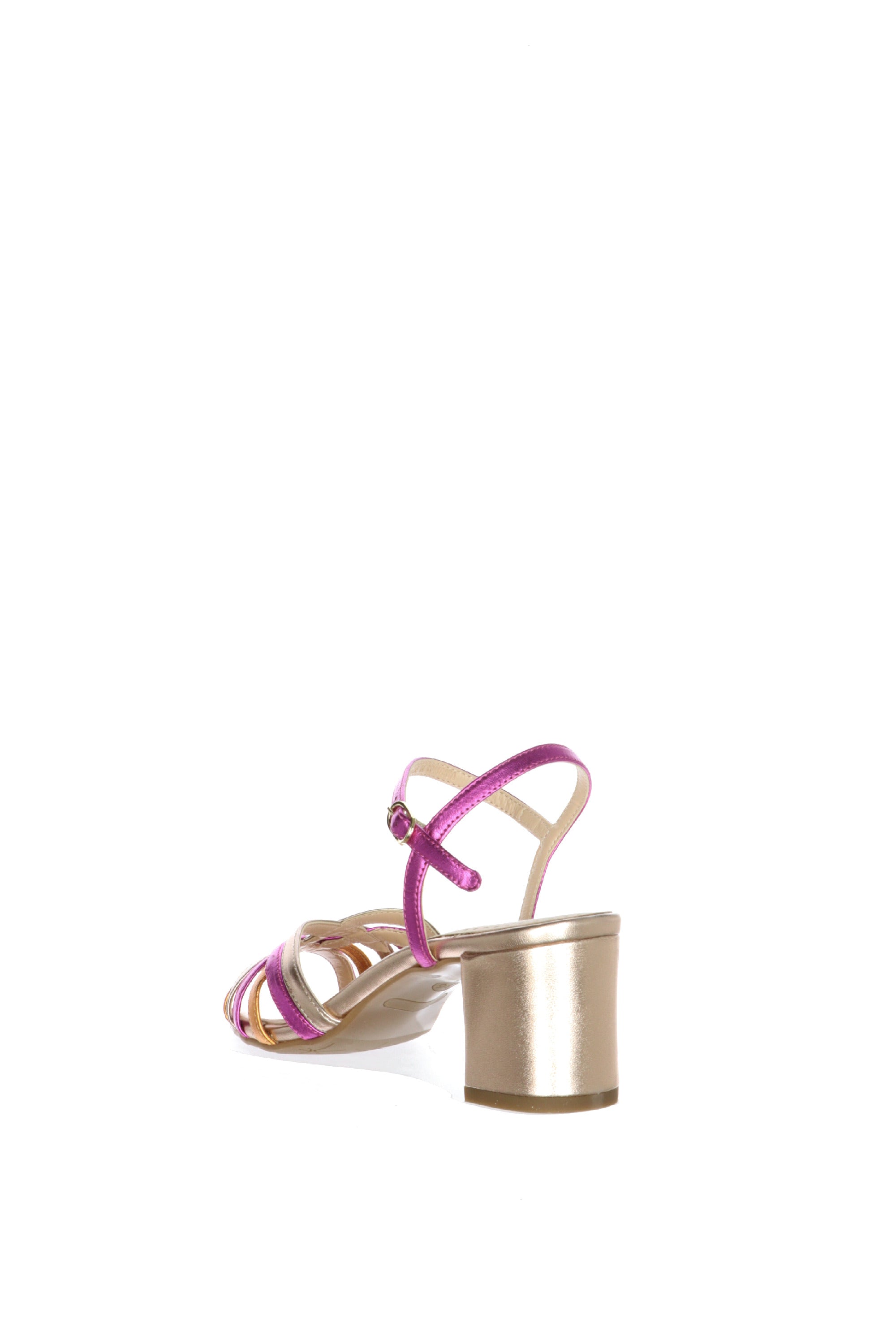 Sandalo in pelle colorata intrecciata Cinzia Soft
