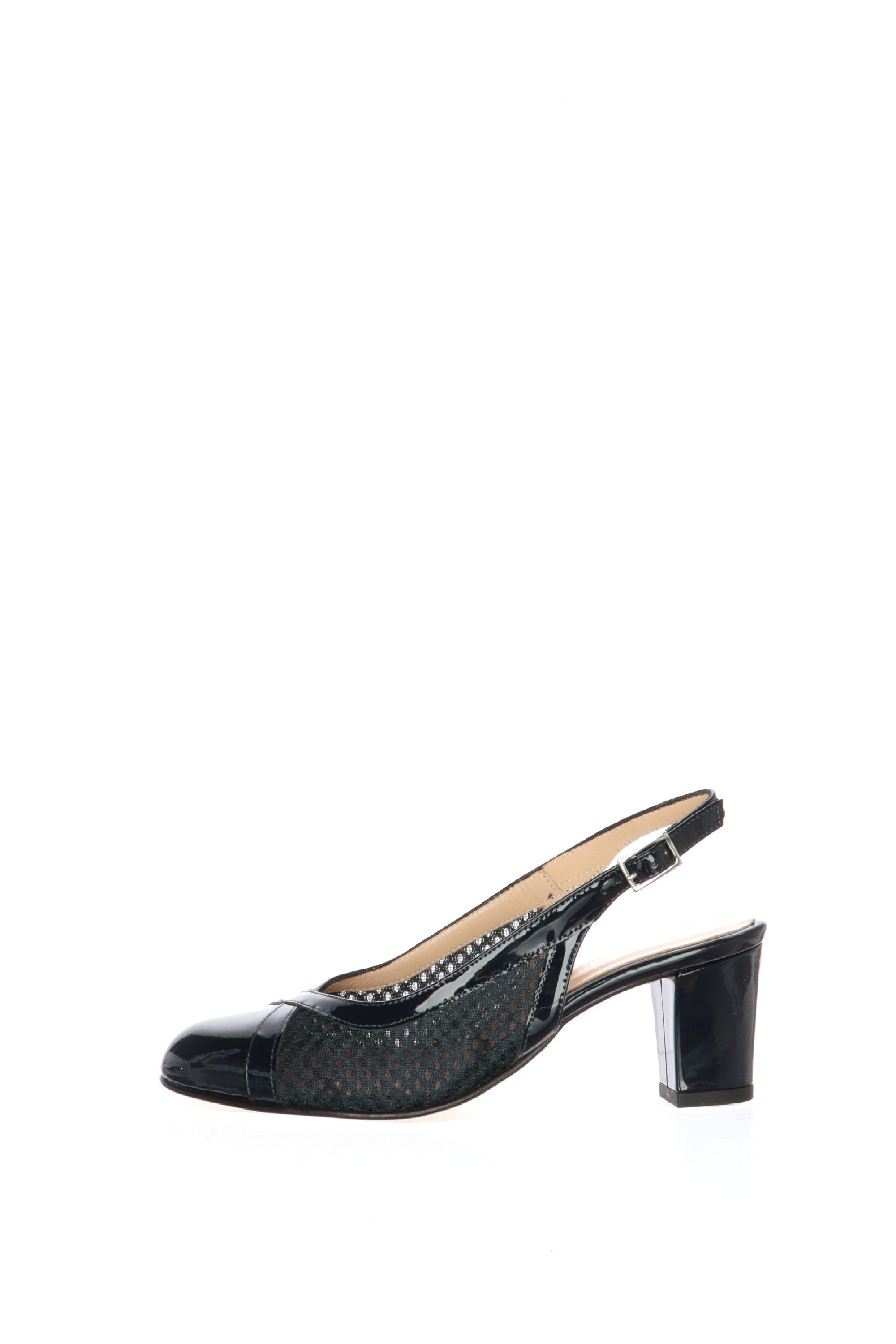 Slingback elegante in vernice blu Soffice Sogno