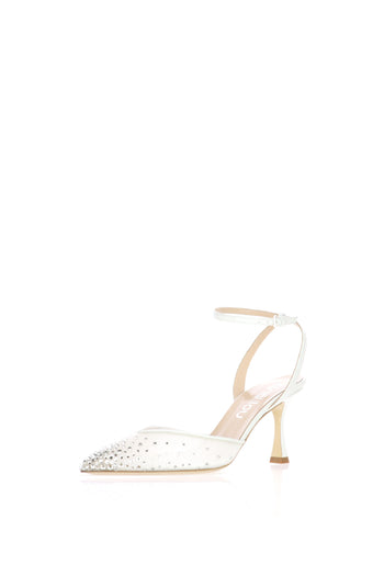 Slingback sposa in rete e cristalli Ninalilou - 3