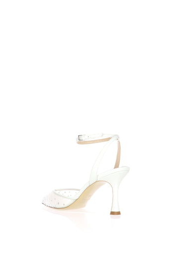 Slingback sposa in rete e cristalli Ninalilou - 4