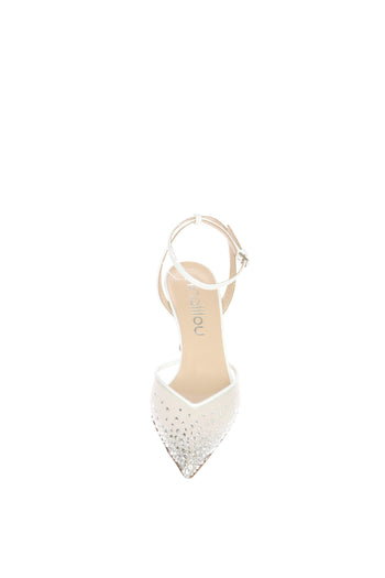 Slingback sposa in rete e cristalli Ninalilou - 5