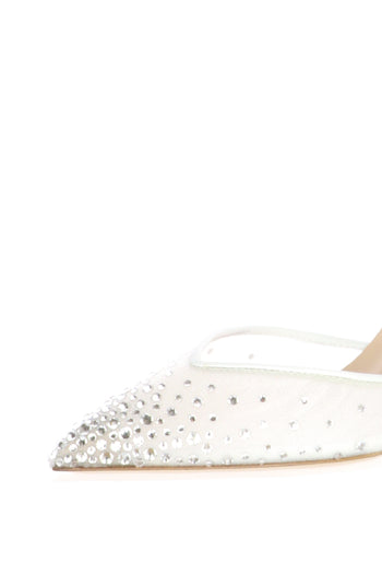 Slingback sposa in rete e cristalli Ninalilou - 8