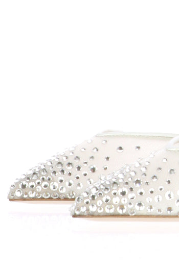 Slingback sposa in rete e cristalli Ninalilou - 9