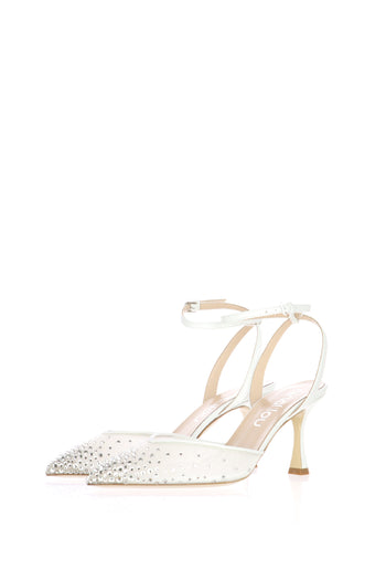 Slingback sposa in rete e cristalli Ninalilou - 10