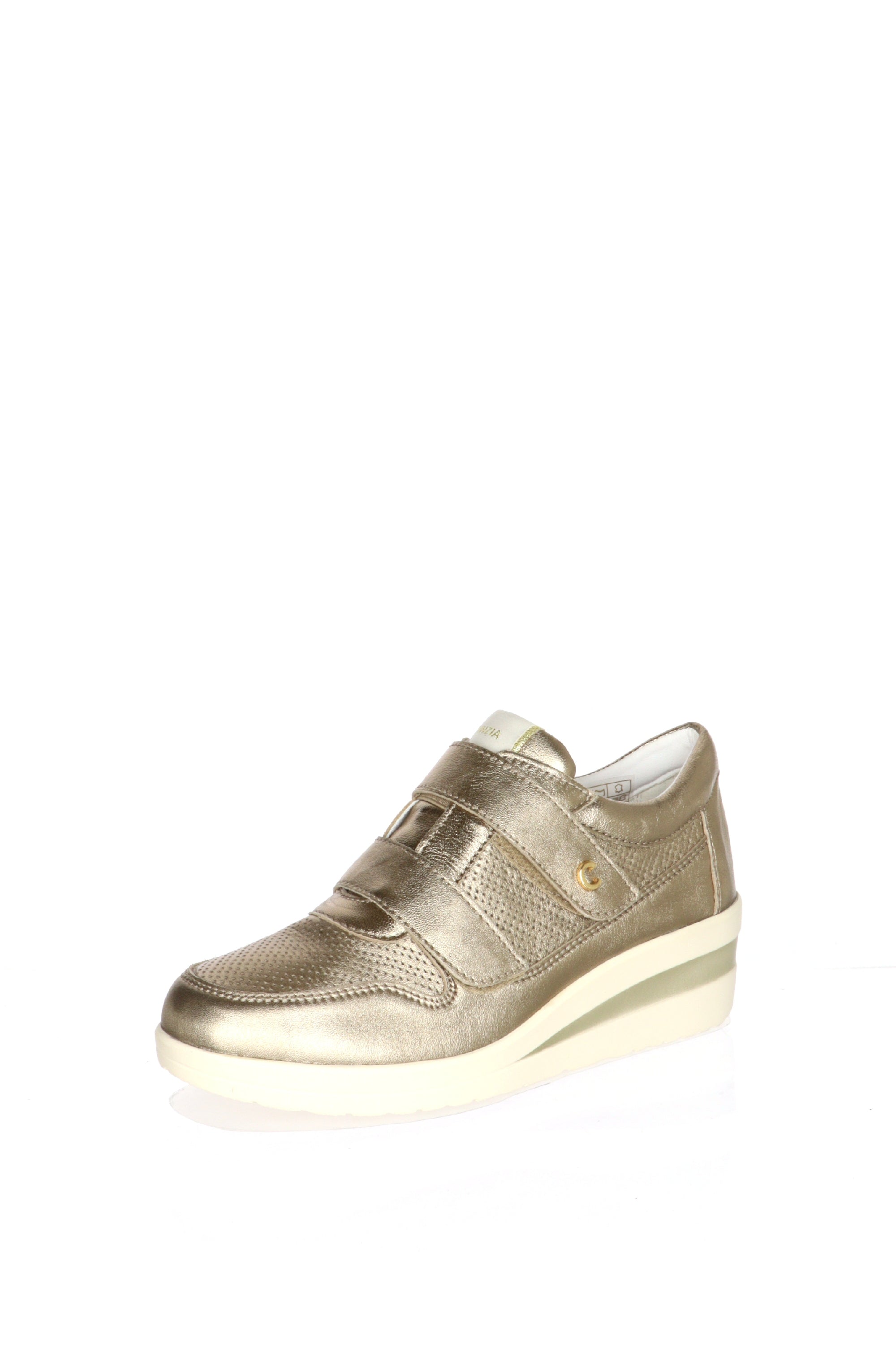 Sneakers con strappi platino Cinzia