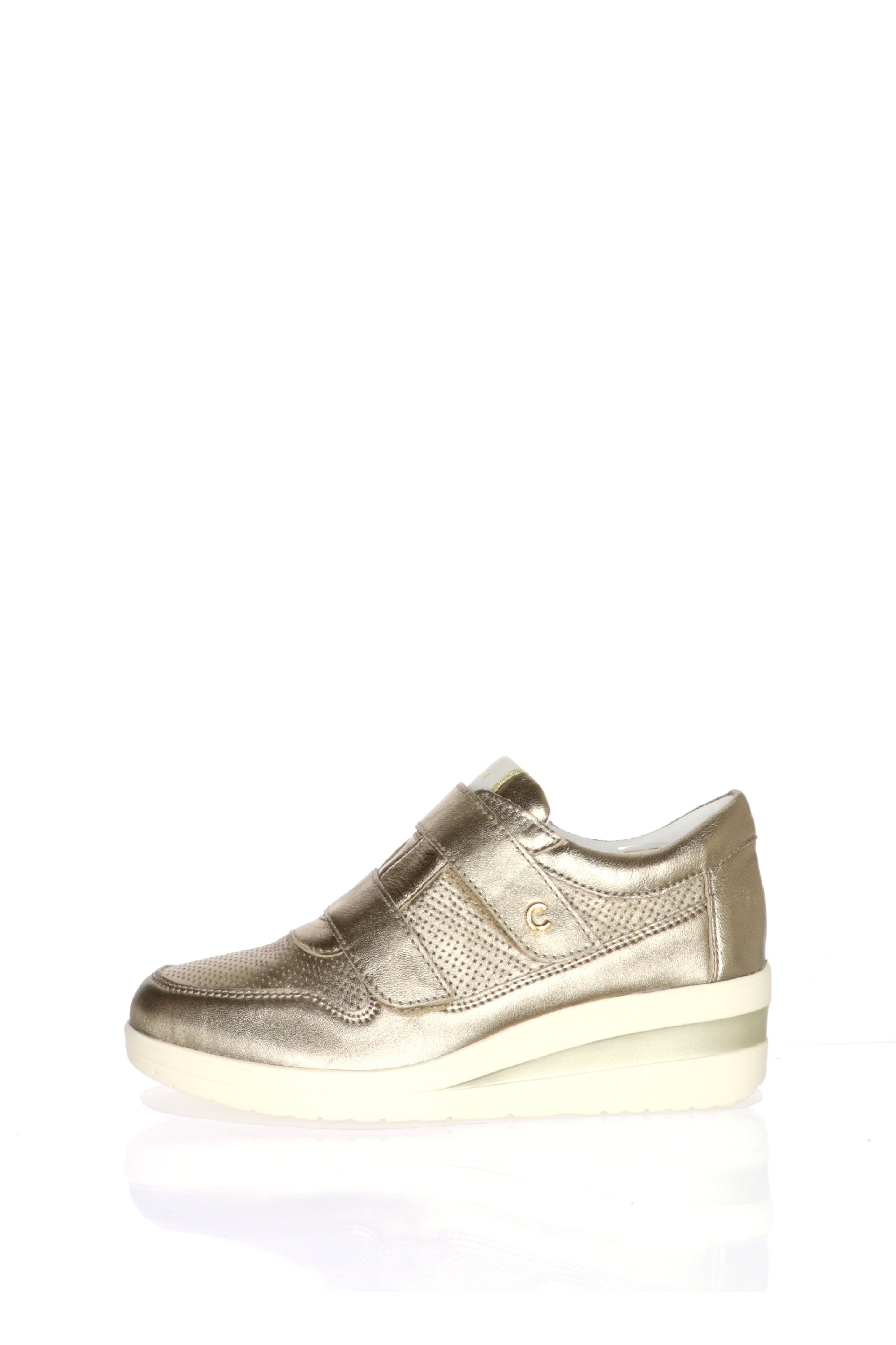 Sneakers con strappi platino Cinzia