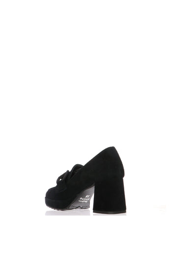 Mocassino in camoscio nero  con accessorio Vernissage - 5