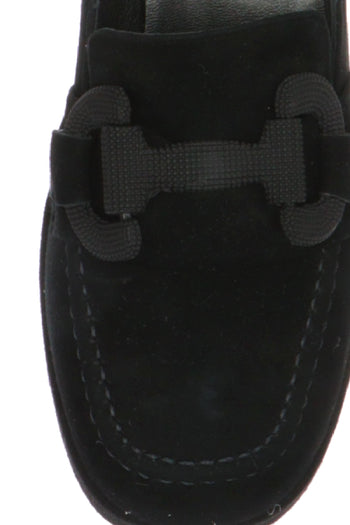 Mocassino in camoscio nero  con accessorio Vernissage - 3