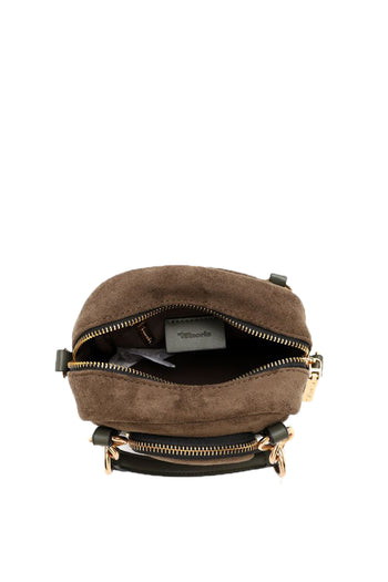 Borsa a mano e tracolla Tamaris marrone bordeaux nero con tasca frontale - 10