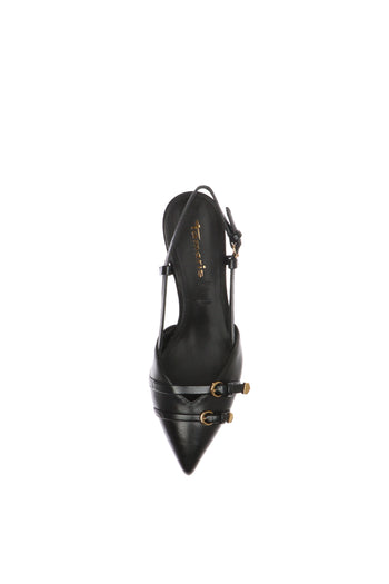 Slingback con fibiette e tacco stiletto - 5