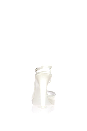 Sandalo sposa bianco seta con Swarovski A120 - 5