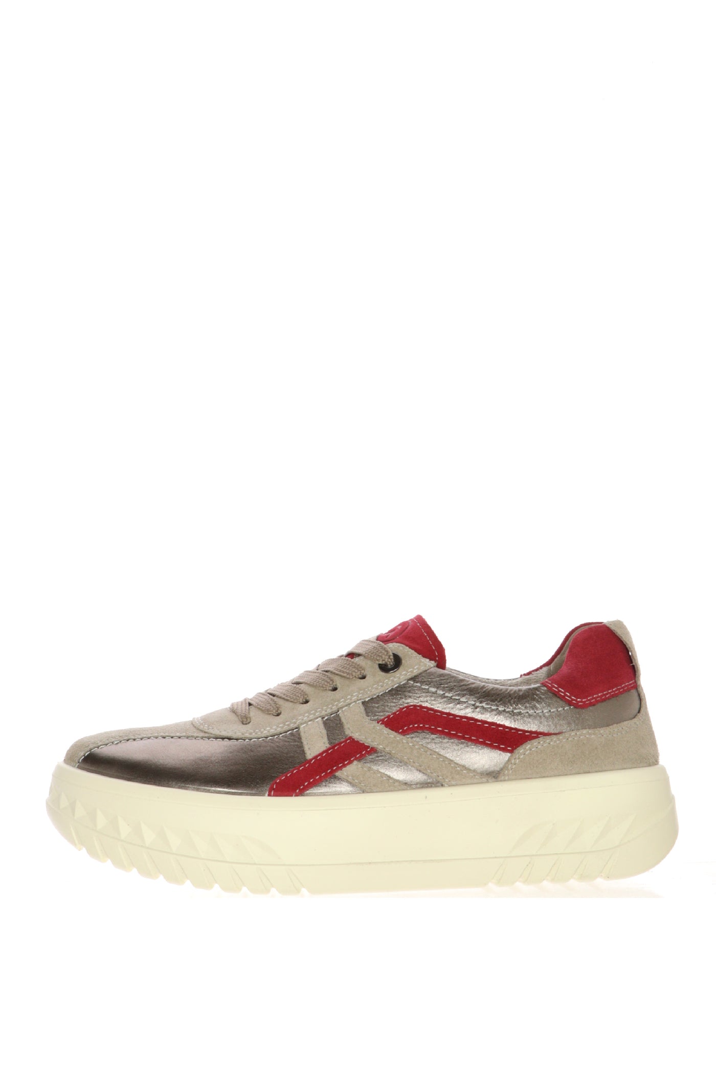 Sneakers con lacci in pelle e camoscio plantare estraibile numeri grandi donna Ara Shoes