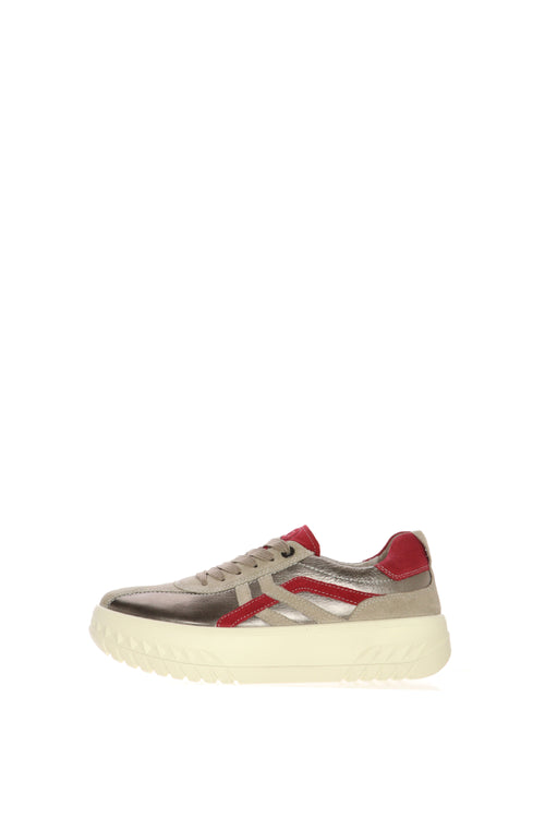 Sneakers con lacci in pelle e camoscio plantare estraibile numeri grandi donna Ara Shoes - 1