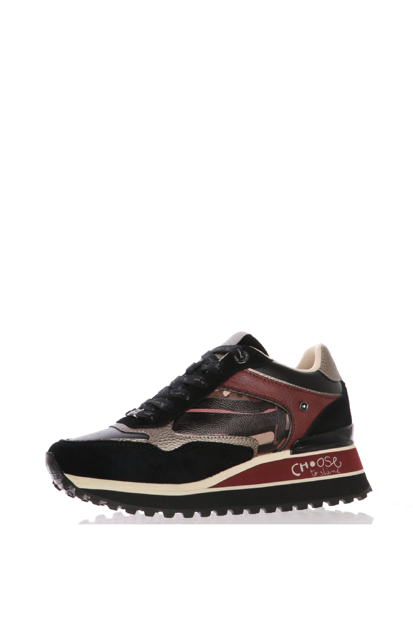 Sneakers London  in pelle e camoscio nero Anekke 2