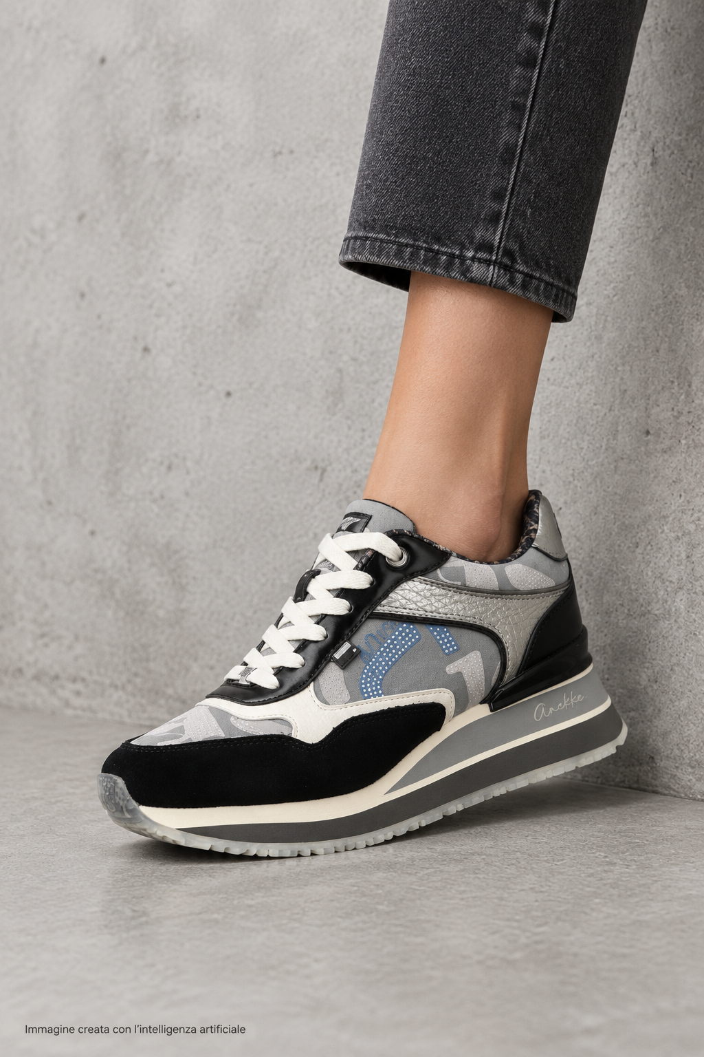 Sneaker nere stampate 2