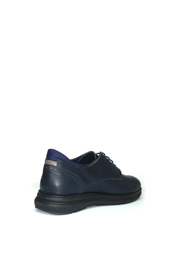 Allacciato casual in pelle blu Himalaya - 3