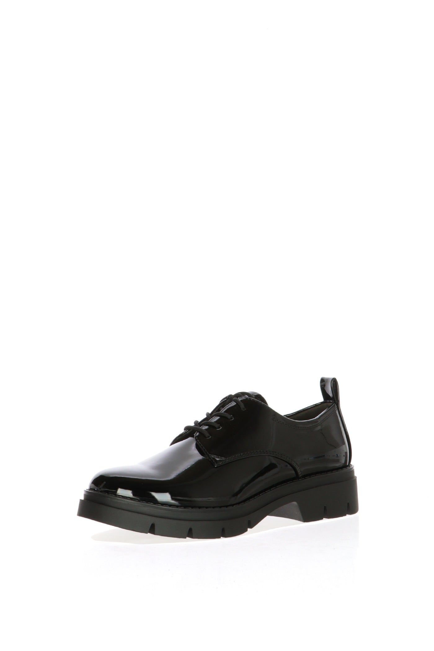 Allacciato francesina in vernice nero Tamaris 2