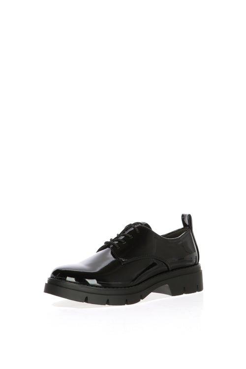 Allacciato francesina in vernice nero Tamaris - 2