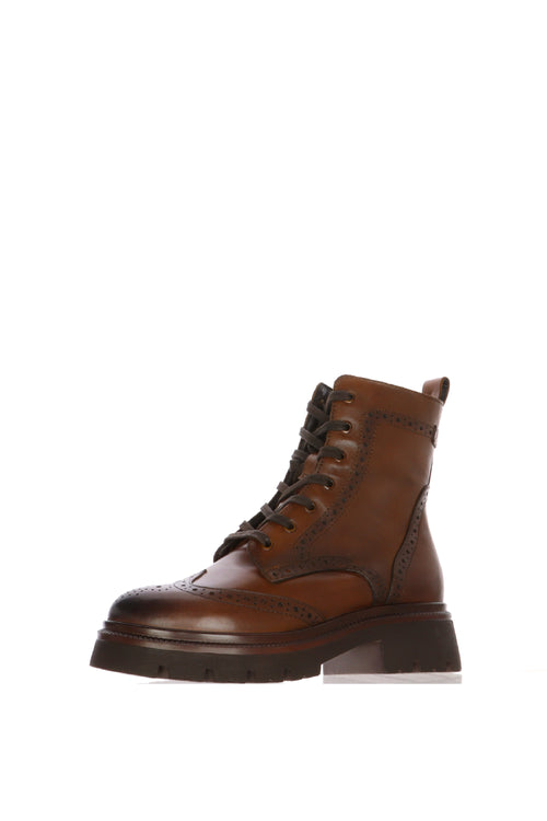 Anfibio stile Brouge in pelle marrone - 2