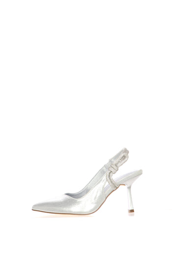 Slingback in tessuto laminato platino e argento con tubo luminoso - 3