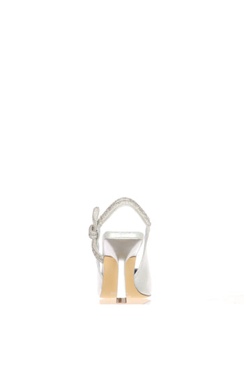 Slingback in tessuto laminato platino e argento con tubo luminoso - 8