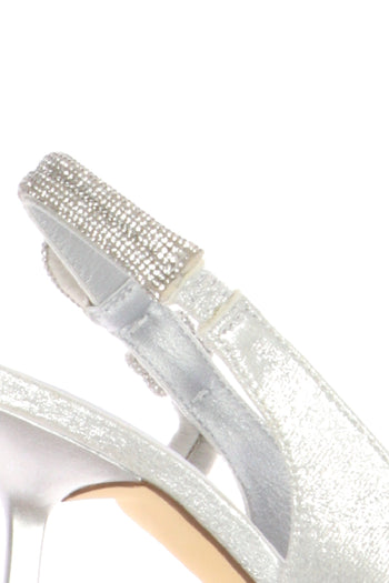 Slingback in tessuto laminato platino e argento con tubo luminoso - 10