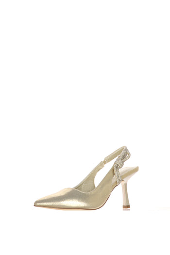 Slingback in tessuto laminato platino e argento con tubo luminoso - 3