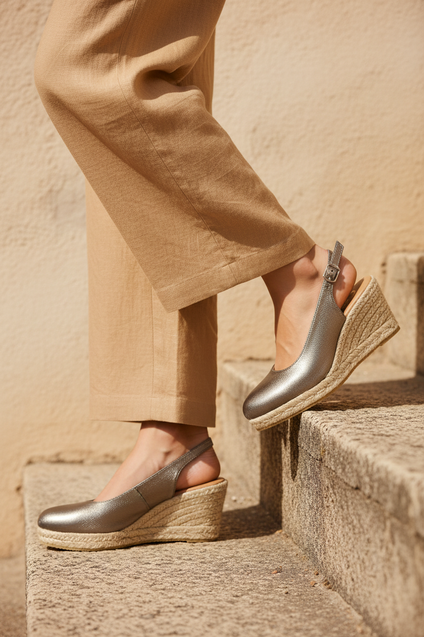 Espadrillas bronzo chiusa in punta Toni Pons 2