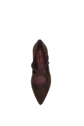 Ballerina Mary Jane in camoscio cioccolato - 4