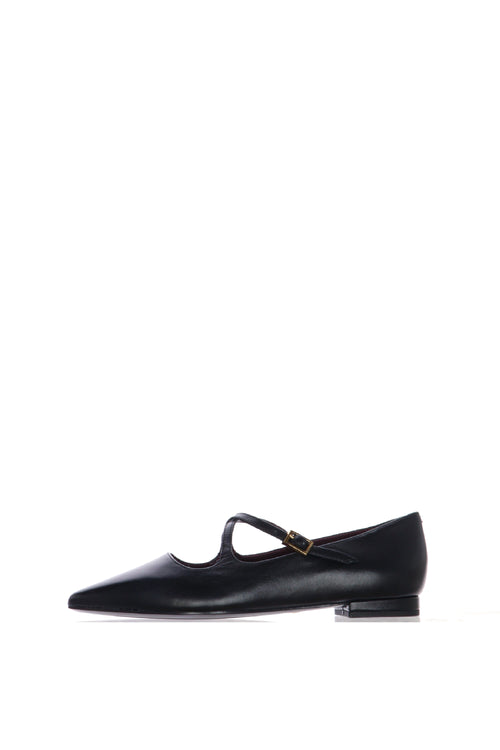 Ballerina Mary Jane in pelle nera - 1