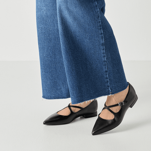 Ballerina Mary Jane in pelle nera - 2