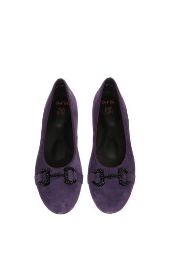 Ballerina in camoscio nera o viola numeri grandi donna Ara - 6