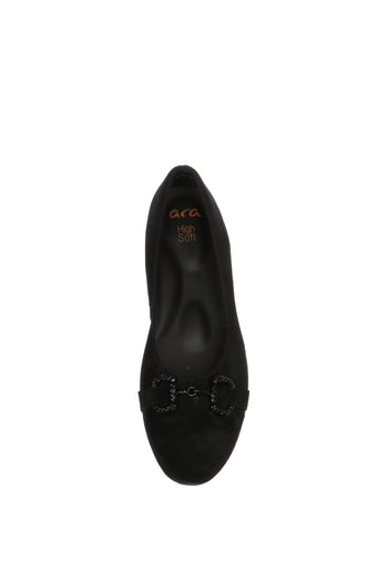 Ballerina in camoscio nera o viola numeri grandi donna Ara - 5