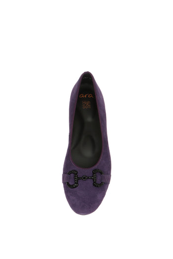 Ballerina in camoscio nera o viola numeri grandi donna Ara - 4