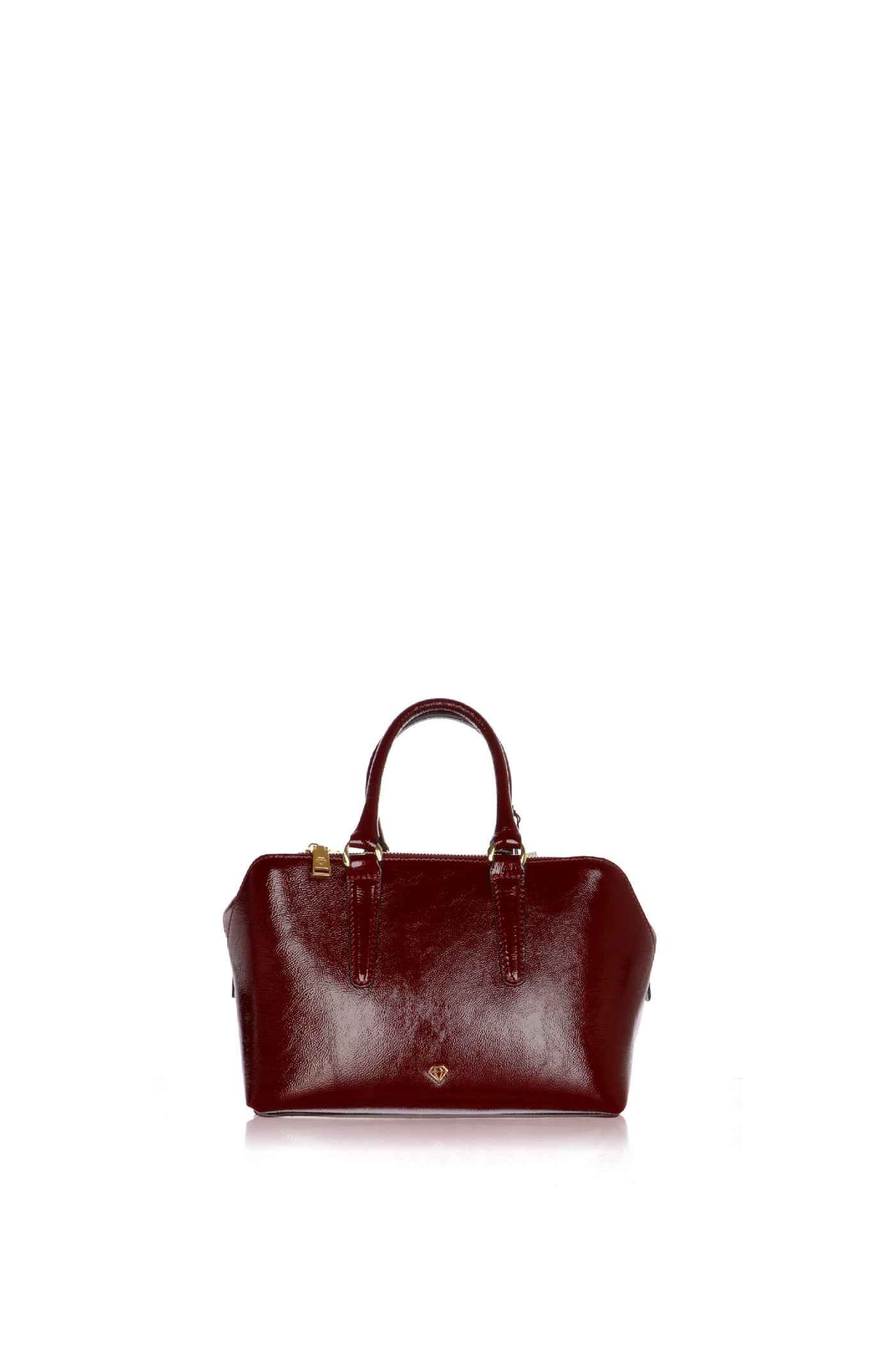 Bauletto bordeaux in pelle vernice