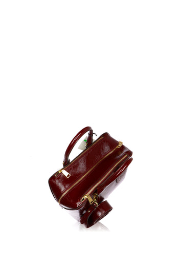Bauletto bordeaux in pelle vernice - 4