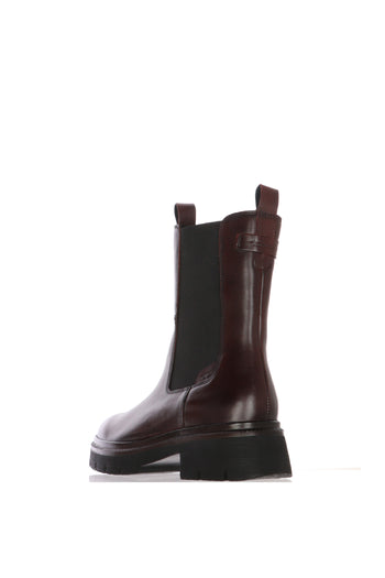 Beatles in pelle bordeaux con suola chunky donna - 4