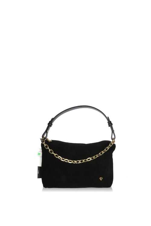 Borsa a spalla in pelle con catena made in Italy - 1