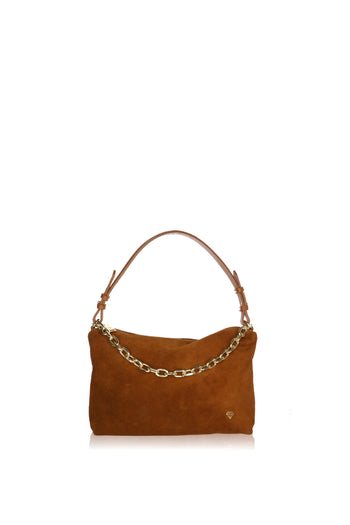 Borsa a spalla in pelle con catena made in Italy - 3