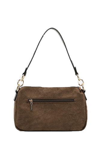 Borsa a spalla tamaris nera marrone verde con tasche frontali - 10