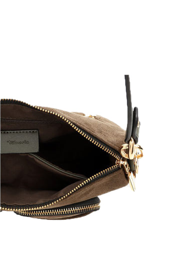 Borsa a spalla tamaris nera marrone verde con tasche frontali - 15