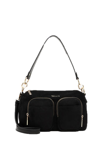 Borsa a spalla tamaris nera marrone verde con tasche frontali - 7