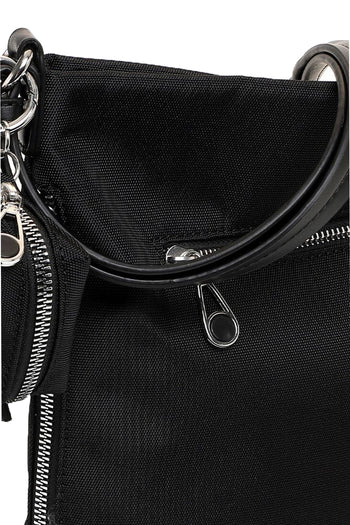 Borsa a tracolla Tamaris nera con tasca frontale e accessorio mini  pochette - 6