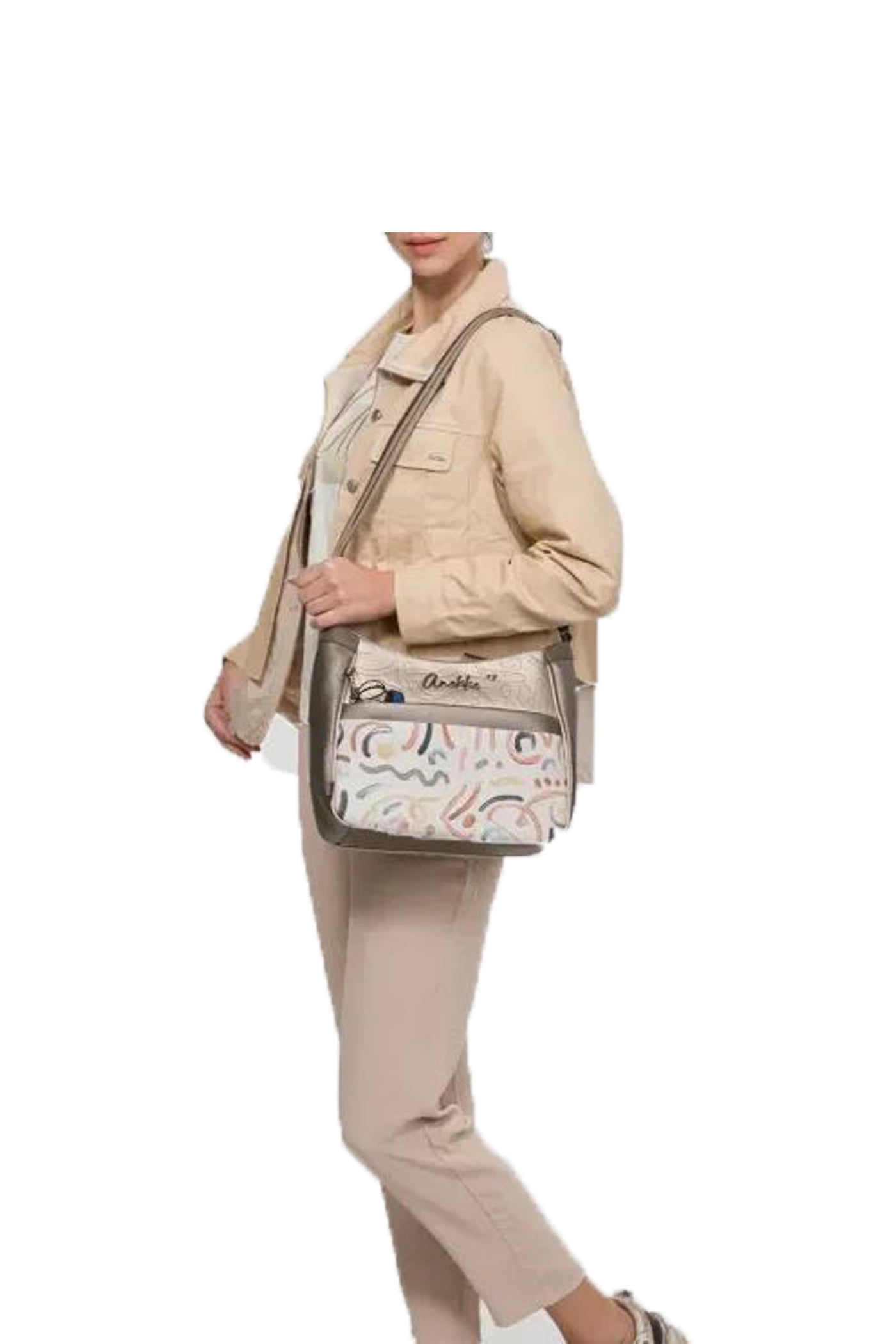 Borsa a tracolla con stampa Olympia Anekke 2