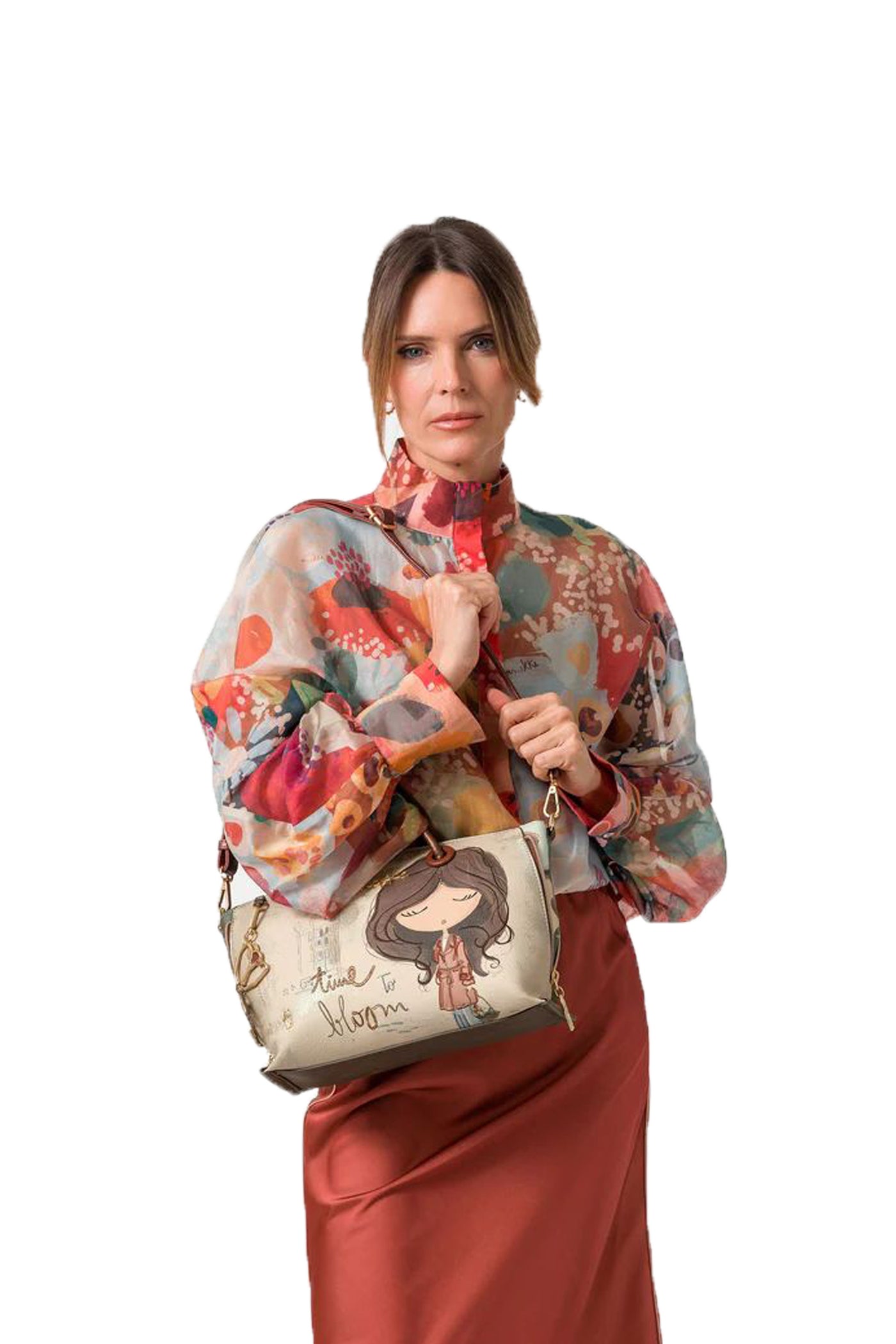 Borsa con manico corto e tracolla Tulip 2