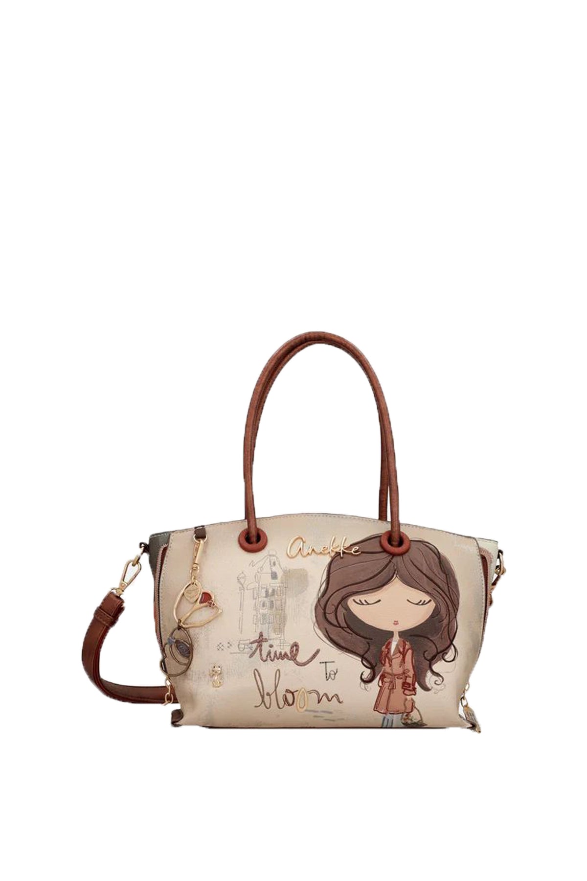 Borsa con manico corto e tracolla Tulip